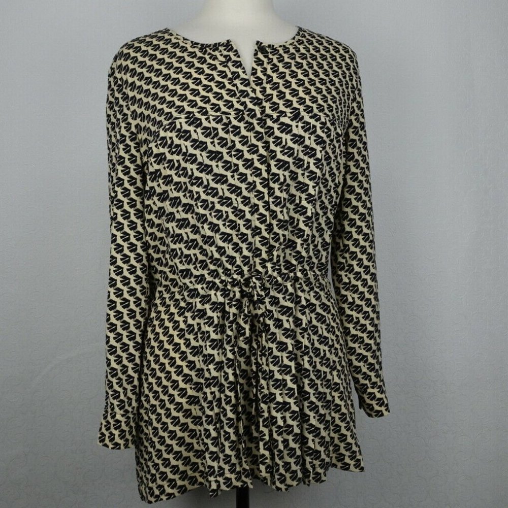 Anthropologie Maeve Selva Size Small Top Drop Waist Tunic Blouse